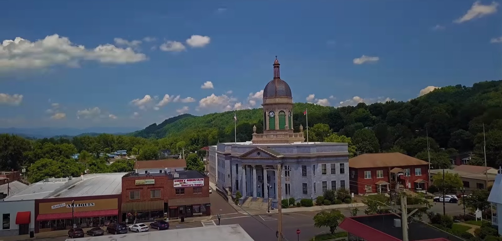 Cherokee County Courthouse Clock Tower in Murphy, North Carolina